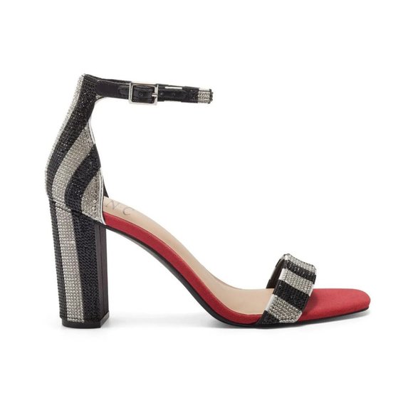 INC International Concepts Shoes - Inc International Concepts 8M Lexini Two-Piece Sandals Heel Pumps Rhinestones